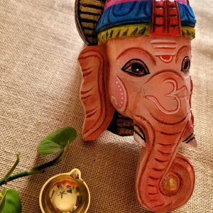Wooden Ganesha Head